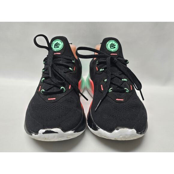 Under Armour Curry Flow Go Low Top Running Neon Shoes 3023814-006 Sneakers Walk - Picture 2 of 10